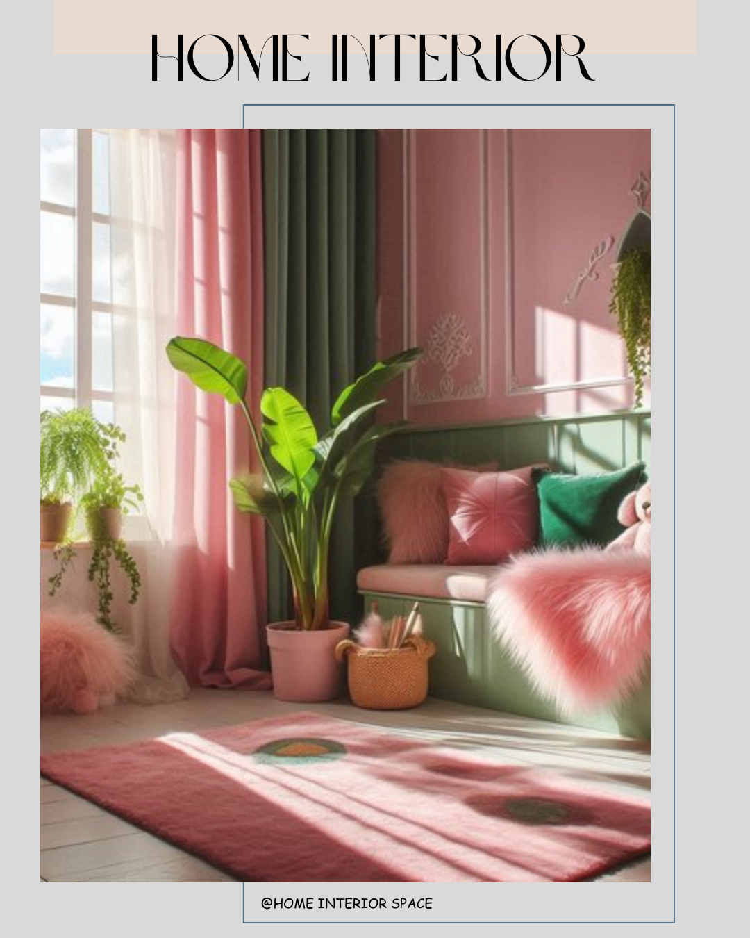 Balance with Neutrals Pink and Green Interiors 